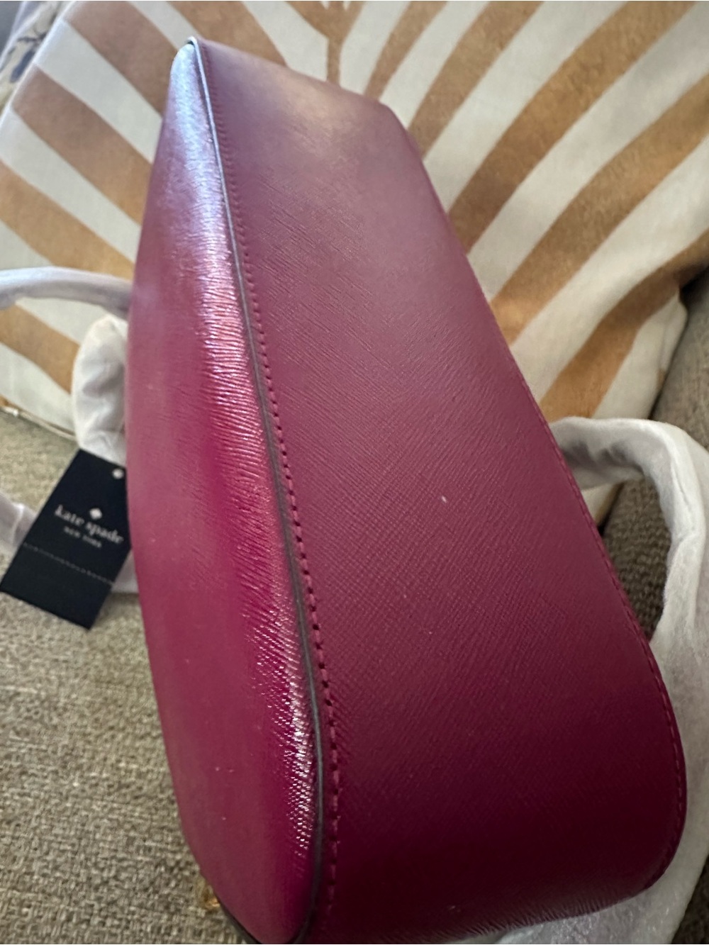 kate spade Plum Madison Faux Pearl Convertible Crossbody Bag - Picture 12 of 12